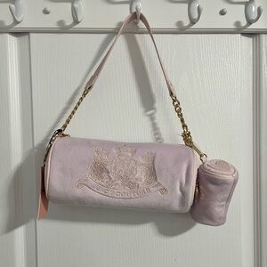 Juicy Couture Light Pink Shoulder Bag with Gold Chain